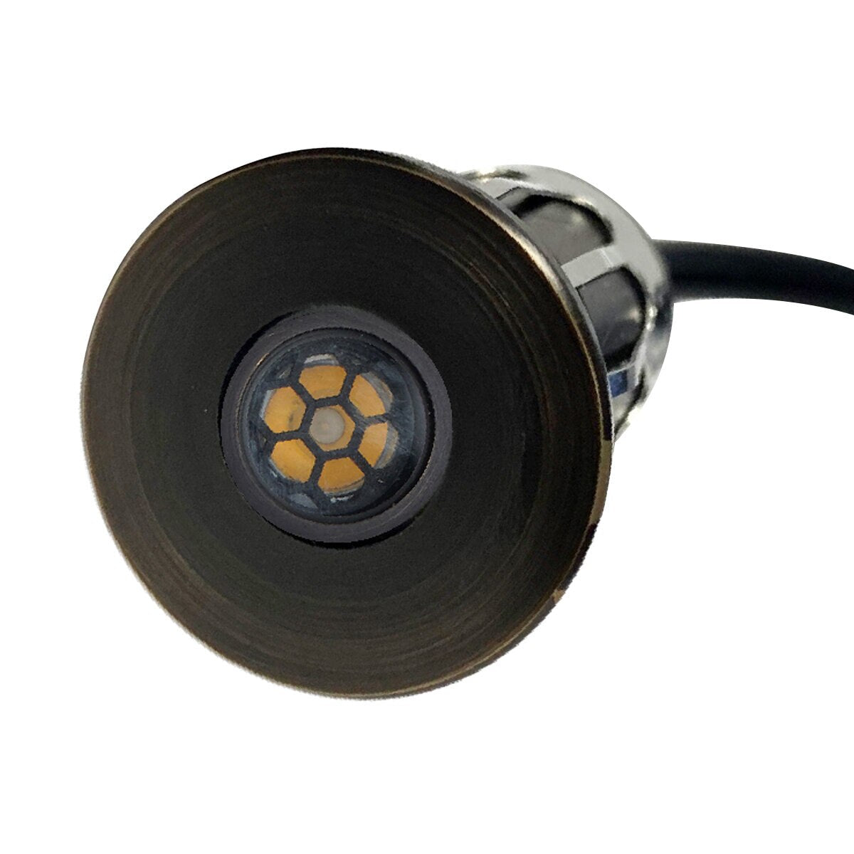 Illumicare MINUT-BRASS Minuet Brass Single Output In-Grade Mini Hardscape Luminaire 1W 2900K Warm White Light, 15°-60° Beam Angle, 9V-15V