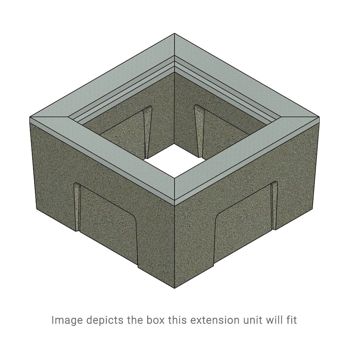 Christy V64 Drain Box Extension Square 12 in. Concrete