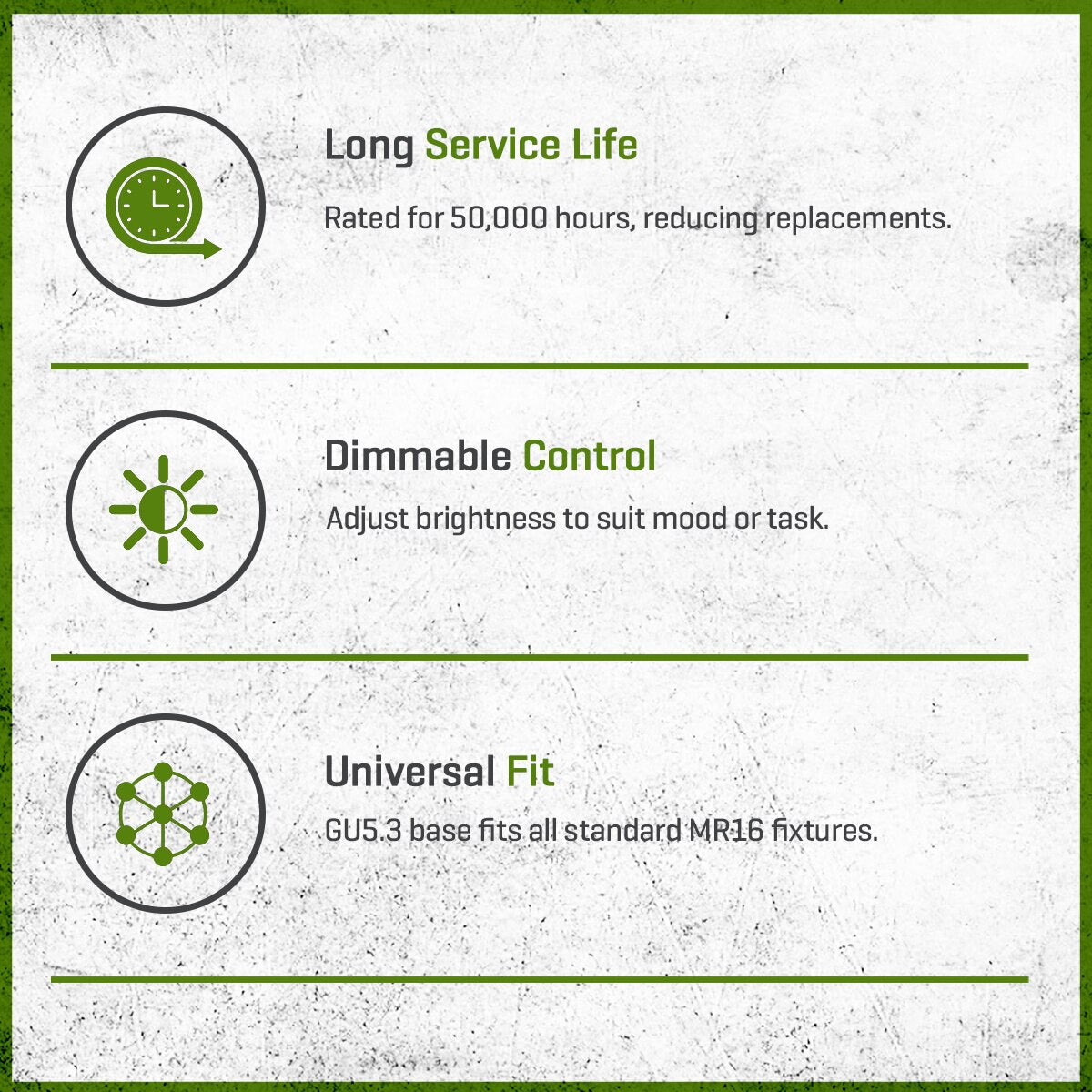 FLEX GOLD LED, 5 WATT, MR16, SPOT, 2700K