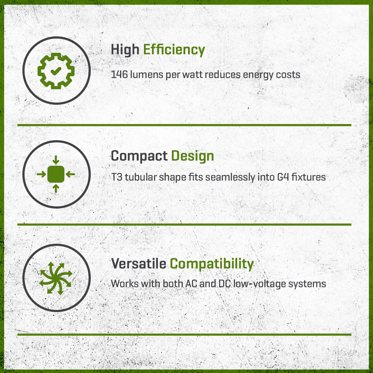 FLEX GOLD LED, 1 WATT, T3 3000K