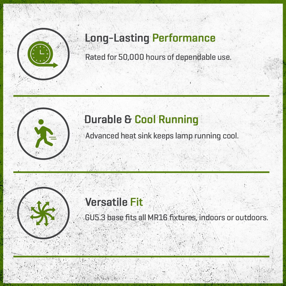 FLEX GOLD LED, 5 WATT, MR16, FLOOD, 3000K