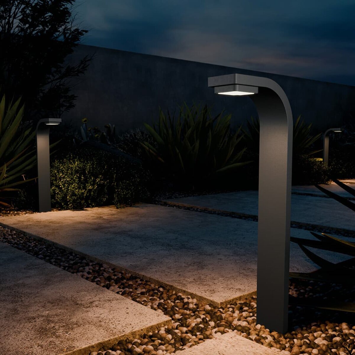 16260BKT30-12 Volt 3000K LED 22.5" Curved Path Light in Textured Black