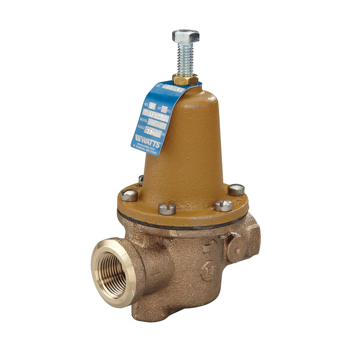 Watts Low Pressure Reducing Valve LF123LP Reduced Range 10-30 psi 3/4 in. Lead Free