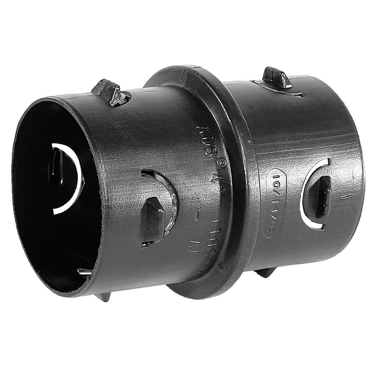 ADS HDPE Corrugated Internal Snap Coupler Black 3 in.