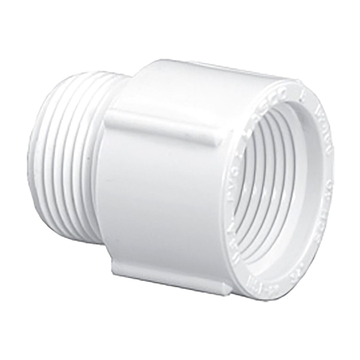 434-008 -Lasco Long Riser Extender White Sch 40 PVC 3/4 in. Mipt x Fipt Threaded