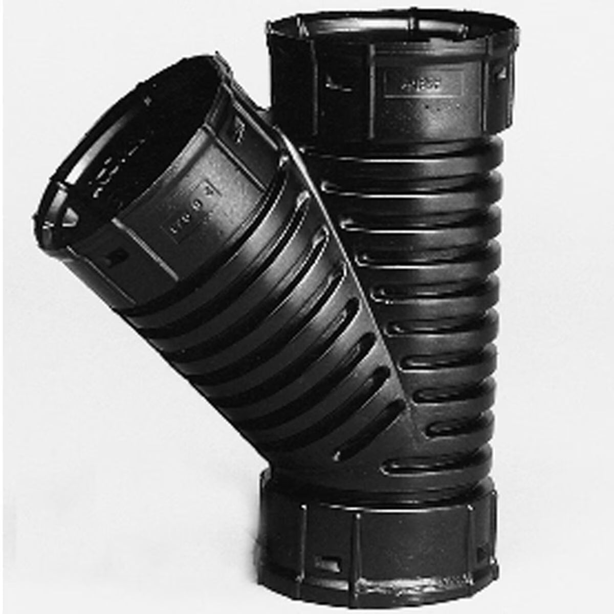 ADS HDPE Corrugated External Snap Wye Black 6 in.