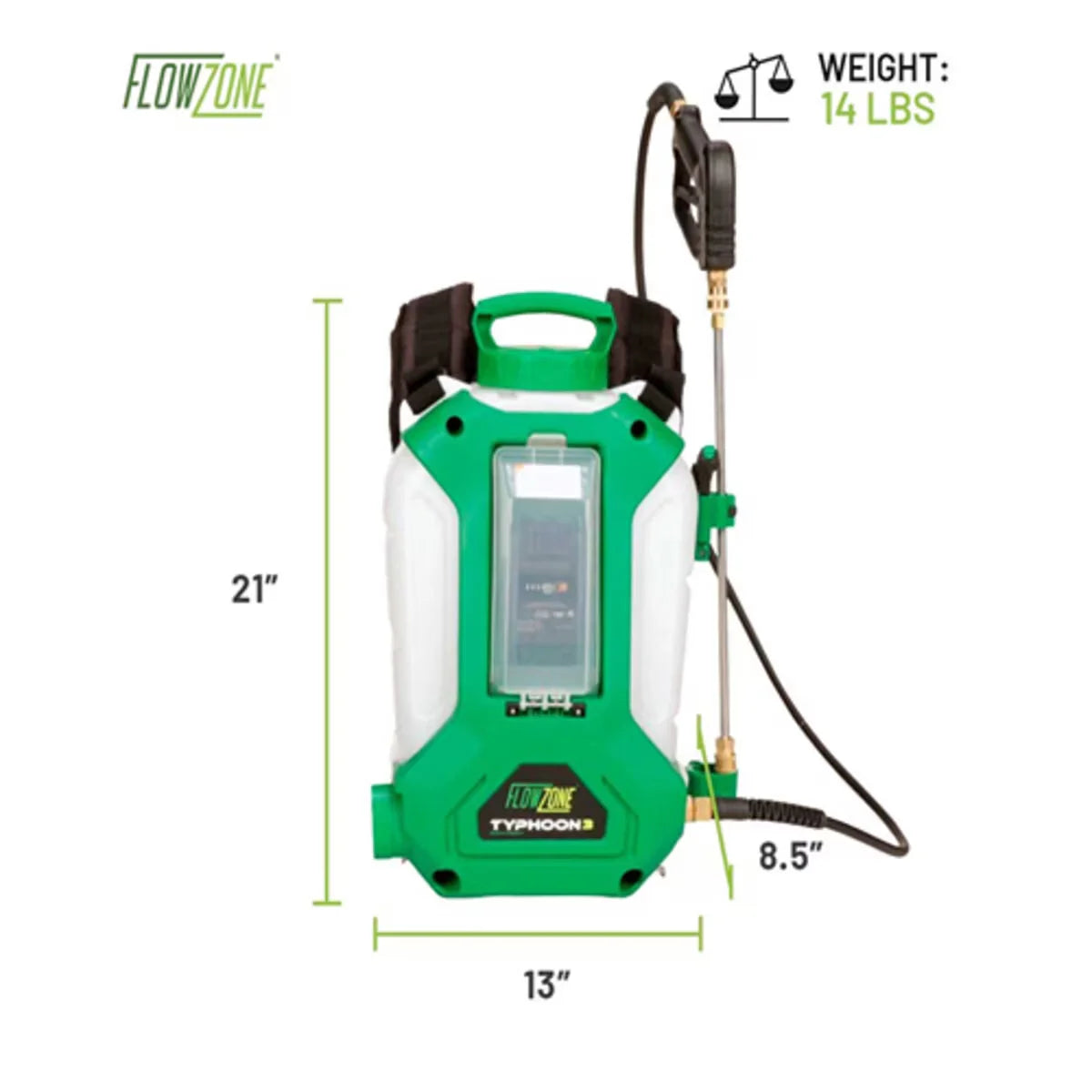 Flowzone Typhoon Variable Pressure Sprayer 3.0 - 4 gal. 18 V | FZVAAK-3