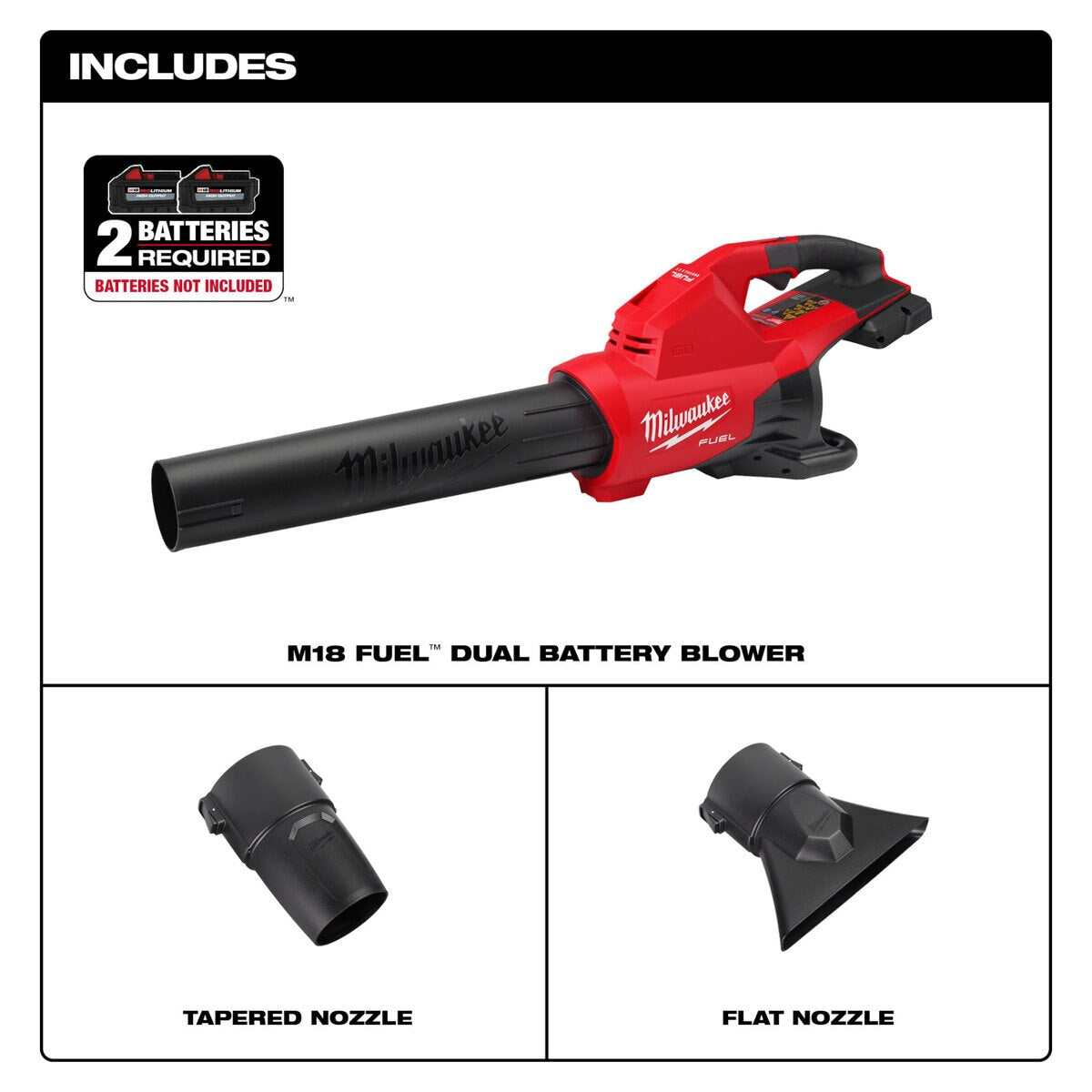 Milwaukee 18V M18 Fuel Brushless Cordless Dual Battery Handheld Blower (Tool Only) | 2824-20
