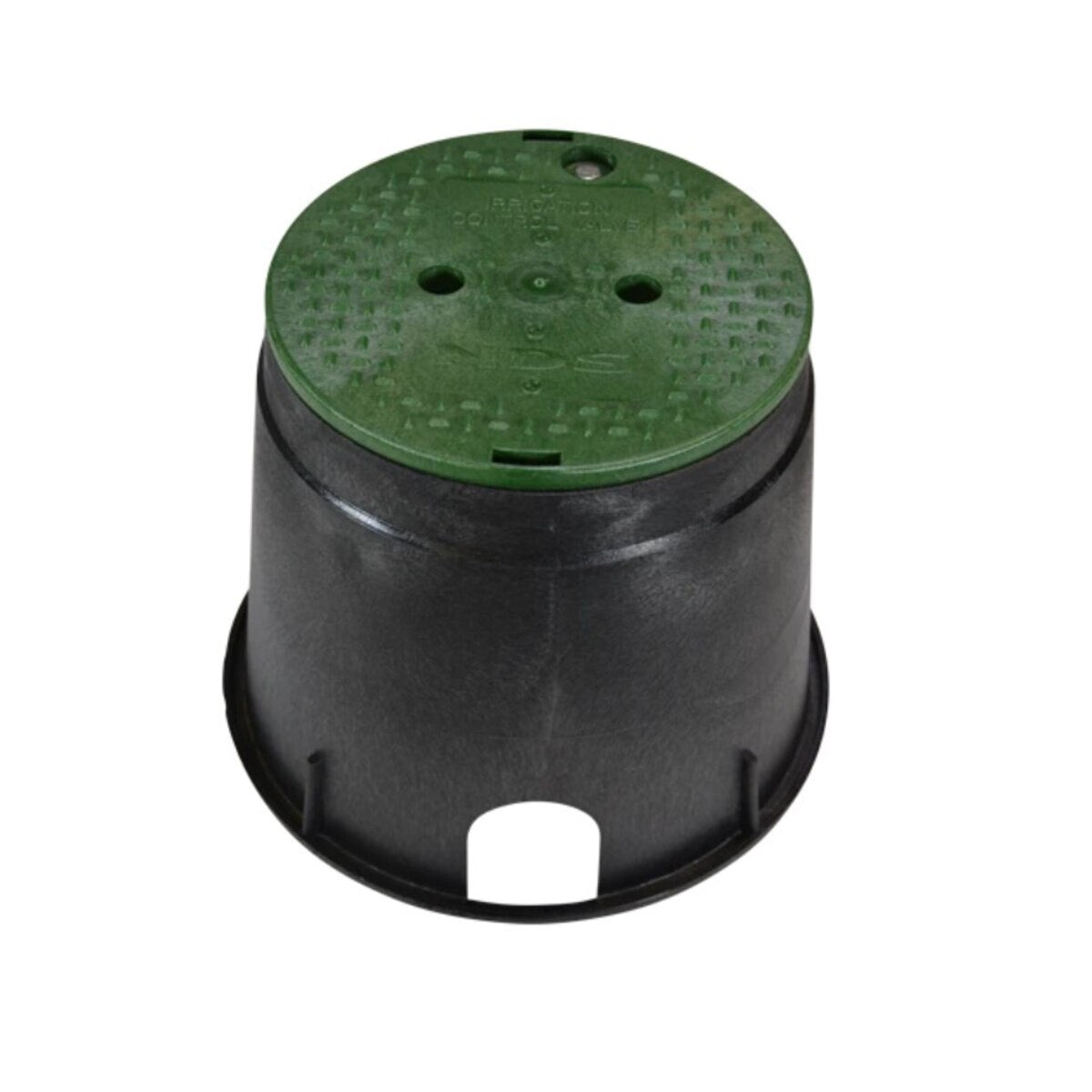 10" Round Box & Cover ICV Black / Green Bolt Down Overlapping NDS