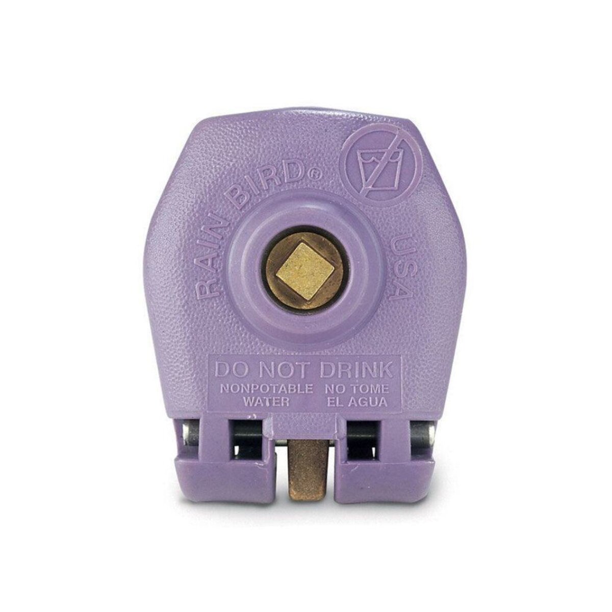 Rain Bird Quick Coupling Valve 1 in. FIPT Inlet 2-Piece Body Double Track Key Lug with Reclaimed Purple Locking Cover