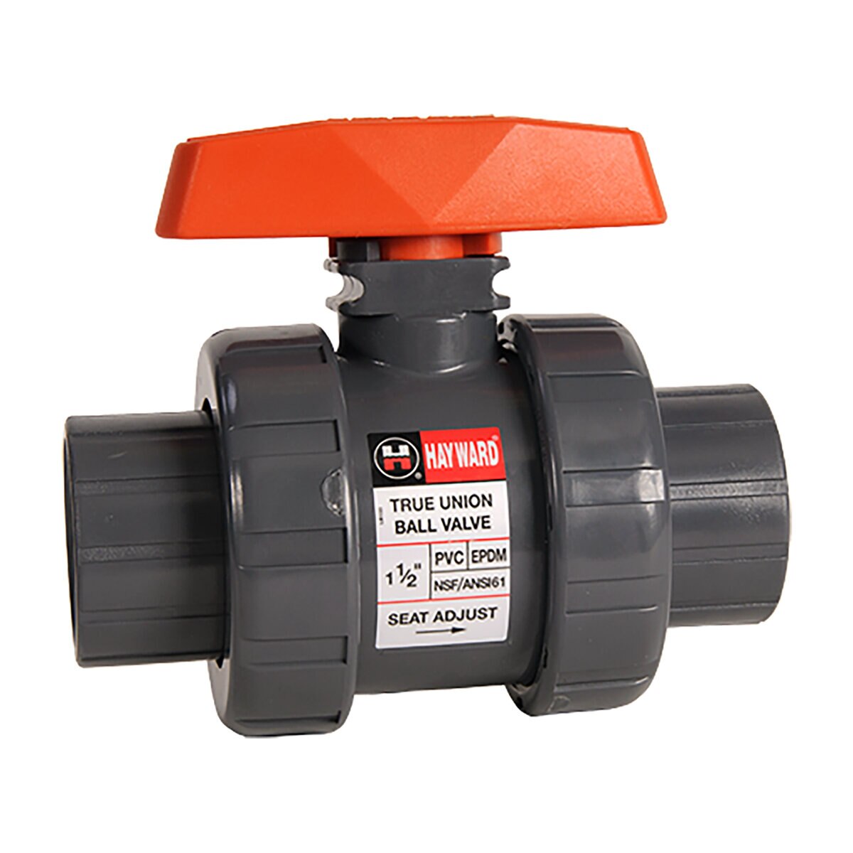 Hayward TB1100STE Union Ball Valve Threaded 250 PSI 1 in. PVC with EPDM O-Rings