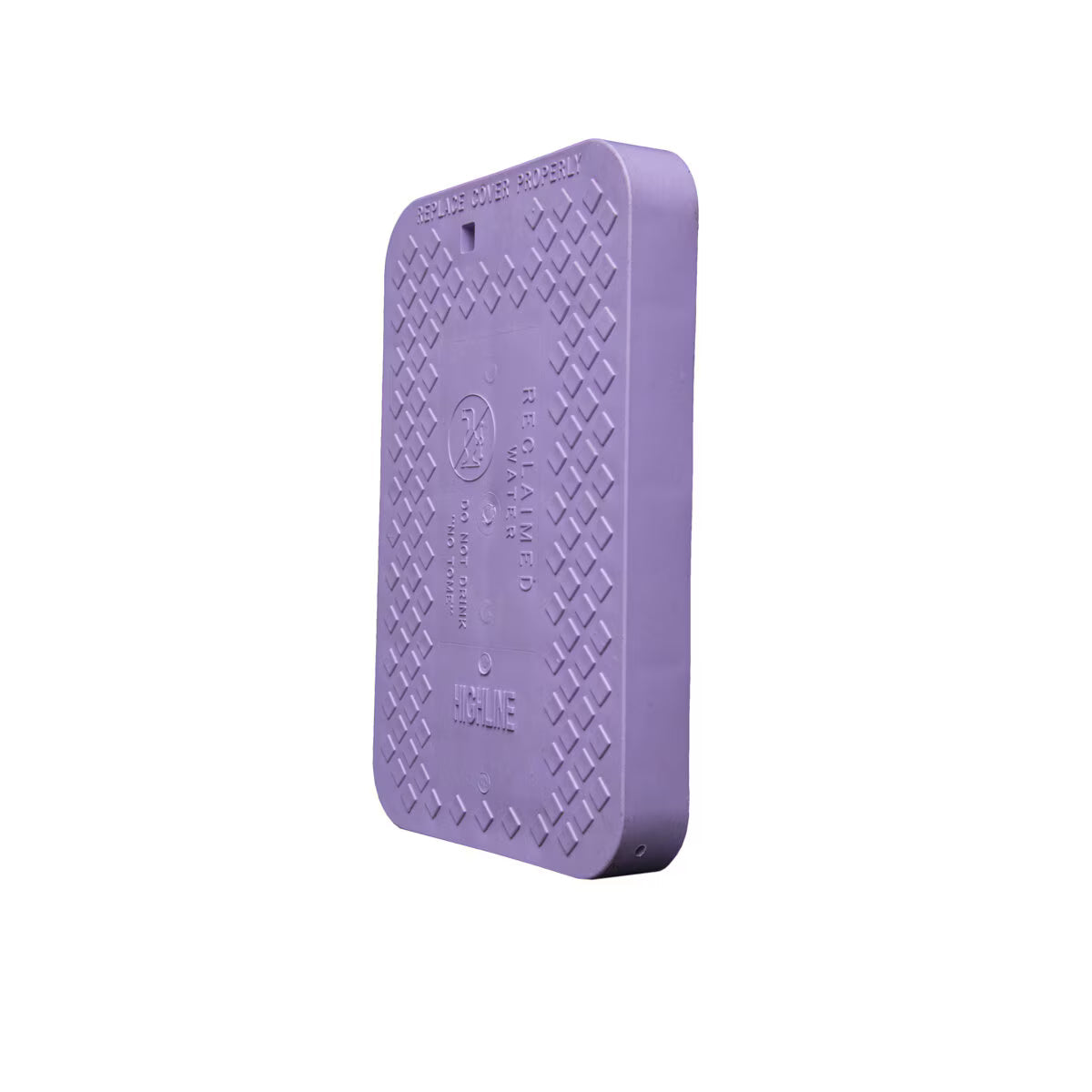 Highline Reclaimed Water Lid Purple w/ Snap Lock 16 in. L x 11 in. W
