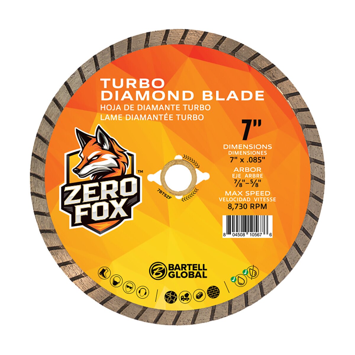 Zero Fox 6 in. Turbo Rim All-Purpose Diamond Blade