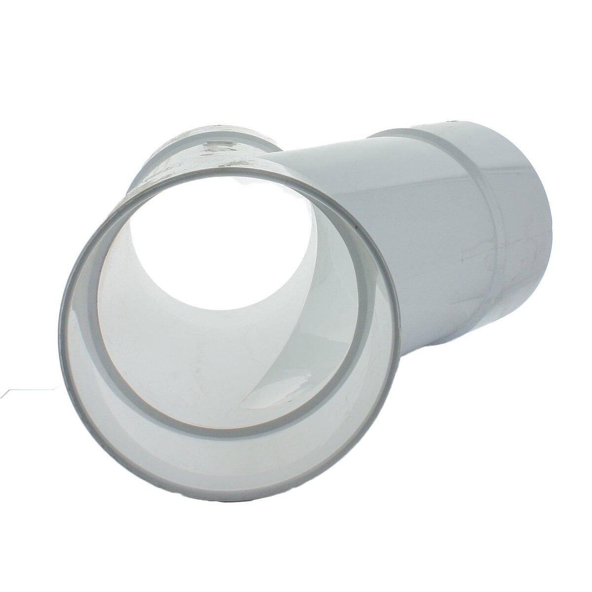 6P08 -NDS PVC S&D 45 Deg. Street Wye HUB x HUB x HUB White 6 in.