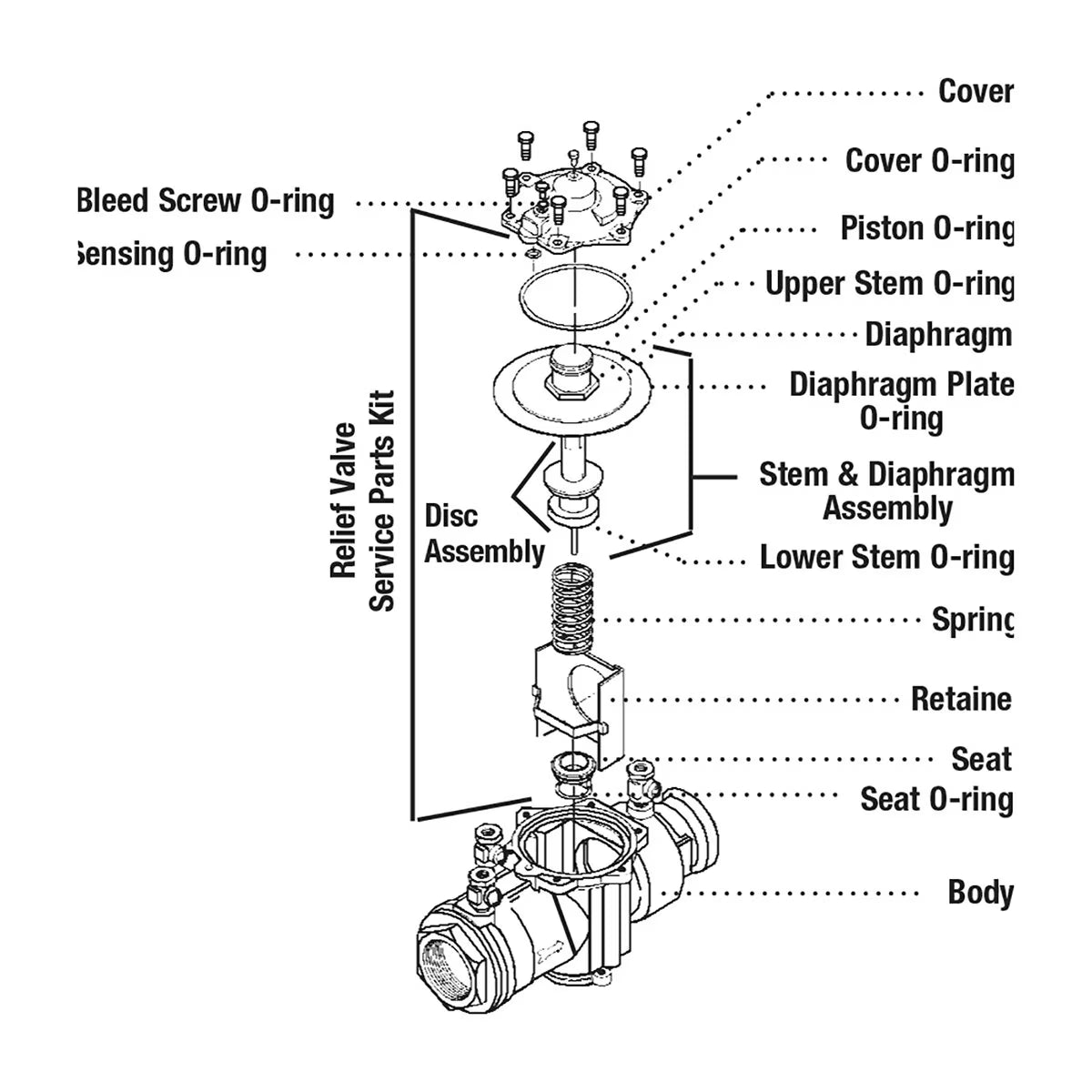Watts RK 009M2-T 2 Total Relief Valve Repair Kit