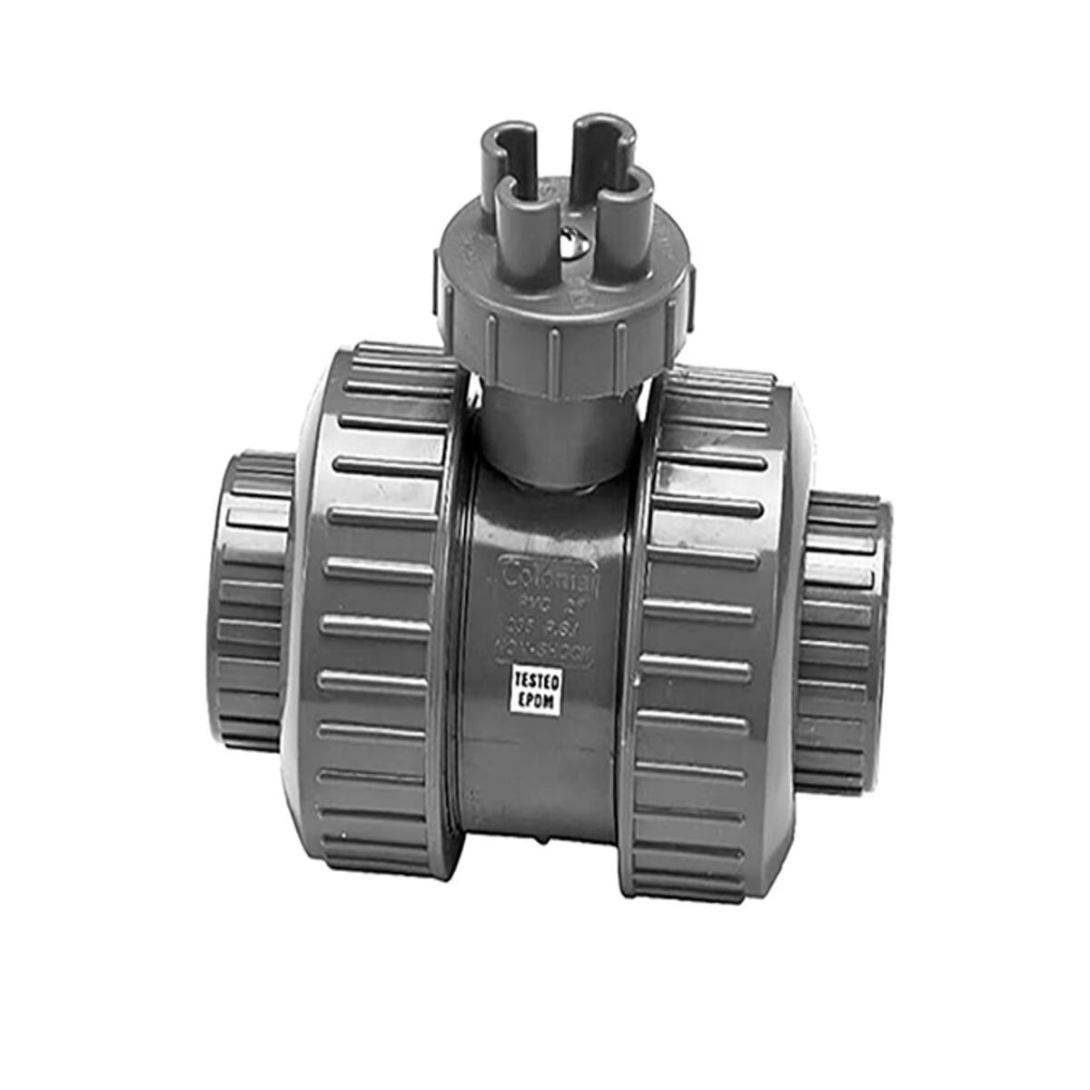 V14101N-SC Lasco Slo-Close True Union Ball Valve PVC 1-1/4 in. Slip & Threaded EPDM O-Ring
