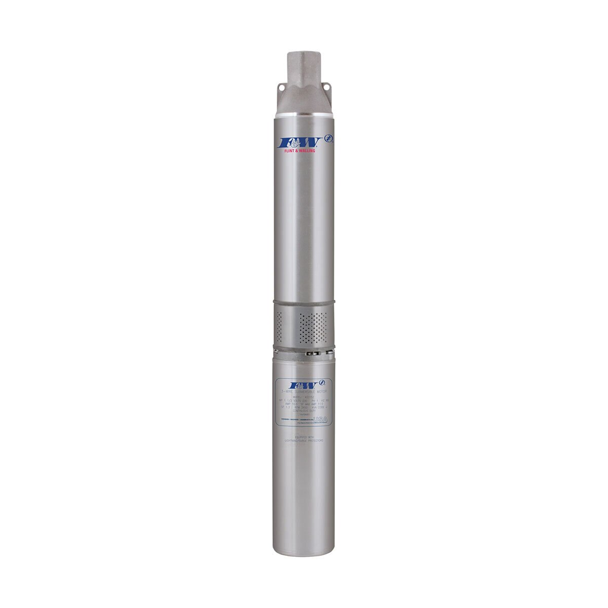 Flint & Walling 4F27S10301 Submersible Pump 1 Hp 27Gpm 4 in. 3Wire 230V