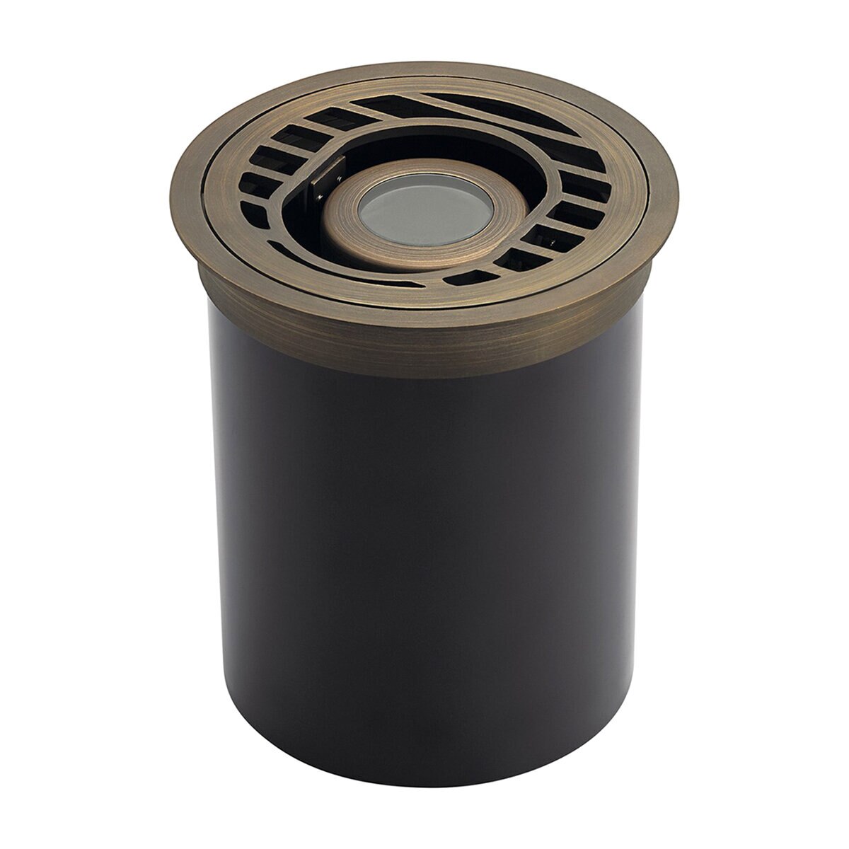 Kichler-15789CBR- 15789 Well Light with Rock Guard Centennial Brass Finish 7W LED, Bi-Pin Socket, 12V, Ground Mount