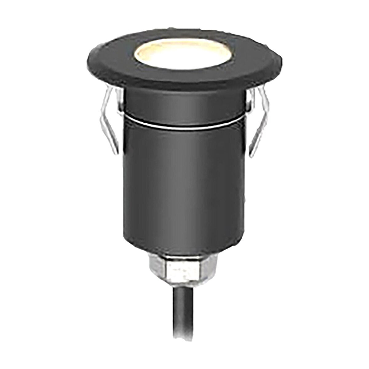 New Lite NLSS-45BE In-Ground Light Black Finish 45 Degree Eye-Lid Top w/ Frosted Lens 1W 3000K LED
