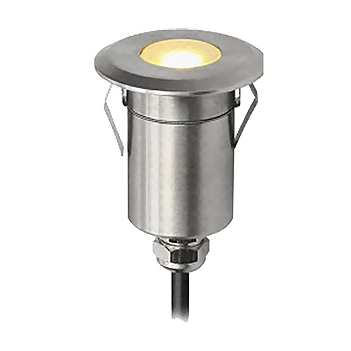 New Lite NLSS-45E In-Ground Light Stainless Steel 45 Degree Eye-Lid Top w/ Frosted Lens 1W 3000K LED