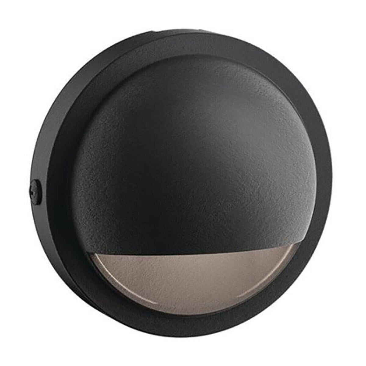 Kichler-15764BKT30R- 15764 Half Moon Deck Light Textured Black 3000K LED