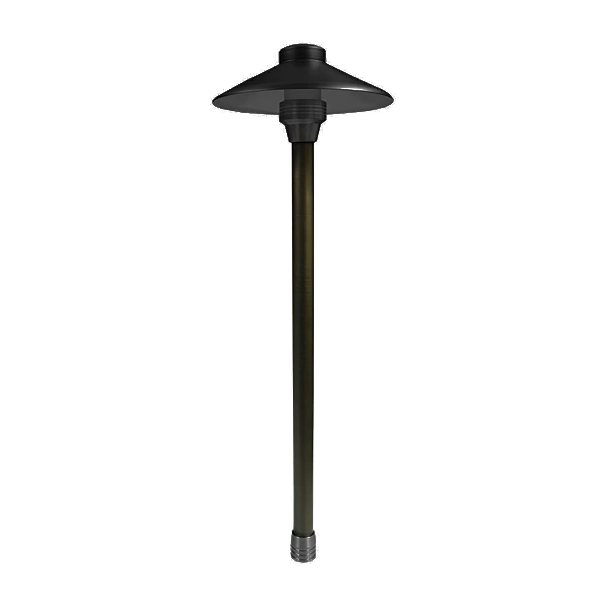 Unique C8-NL-BK 8 in. Centaurus Path Light 18 in. Riser Brass Housing Black Finish Finish No Lamp