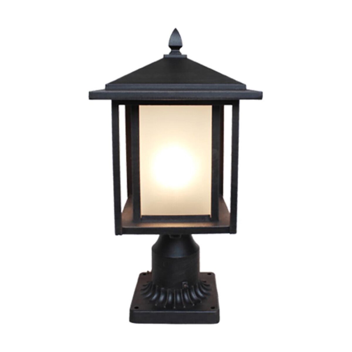 Tru-ScapesTS-PL101-BLK Modern Pillar Light 9V-15V Black Finish G4 LED 3W 2700K