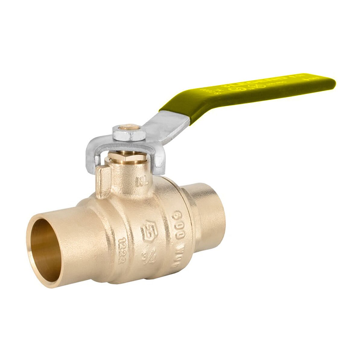 Legend 101-425 S-2000 Forged Brass Full Port Ball Valve 1 in. Sweat x Sweat Yellow Handle