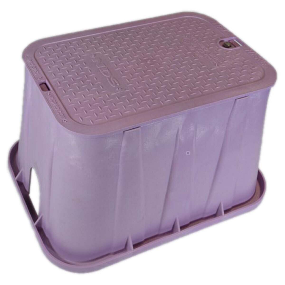 NDS Pro-Spec Valve Box Rectangle 14 in. x 19 in. x 12 in.H Purple Box/Purple Lid Overlapping RW w/Bolt