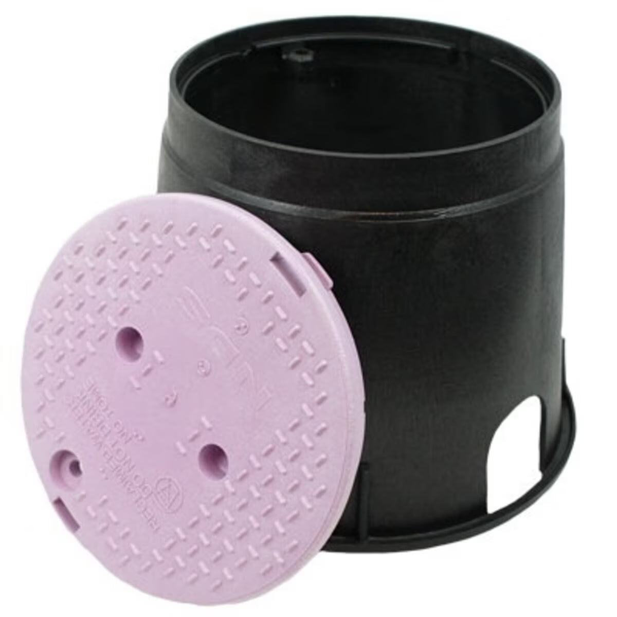 NDS Standard Valve Box Round 10 in. Black Overlapping RW