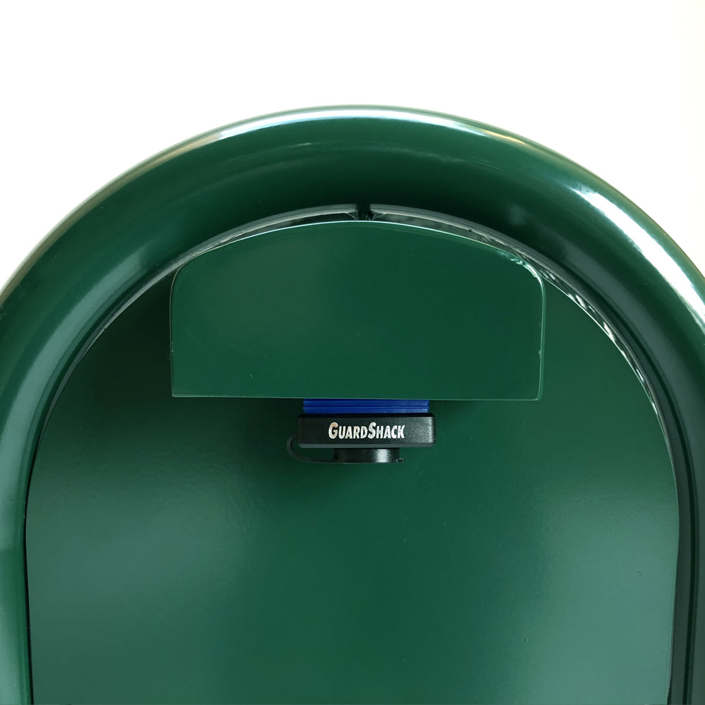 GuardShack Powdercoated Enclosure hinged with gate (10"W x 24"H x 30"L)- Green/Tan