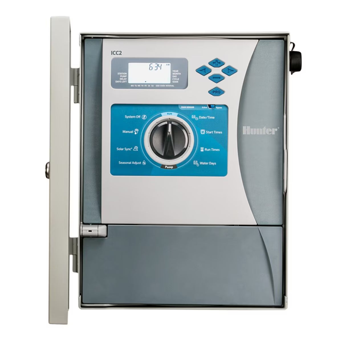 Hunter I2CF800PP ICC2 Controller w/ Flow Monitoring, 8-Station Base Model (Up to 54), Plastic Pedestal