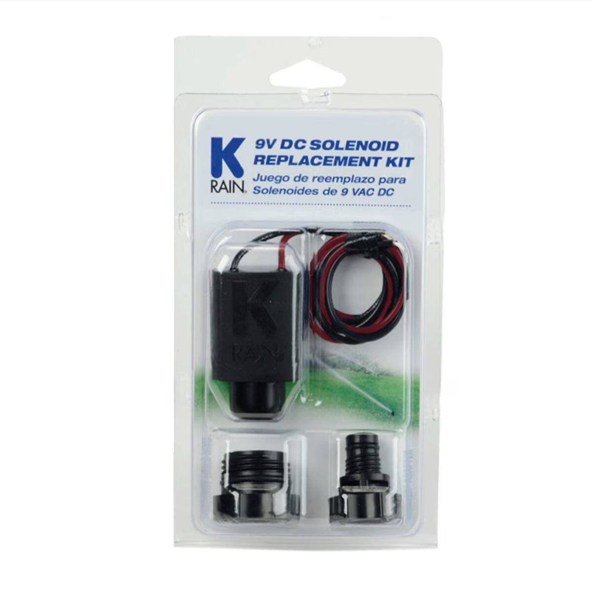 K-Rain Replacement 9V Solenoid Kit w/ 1 Rain Bird & 1 Hunter Adapter