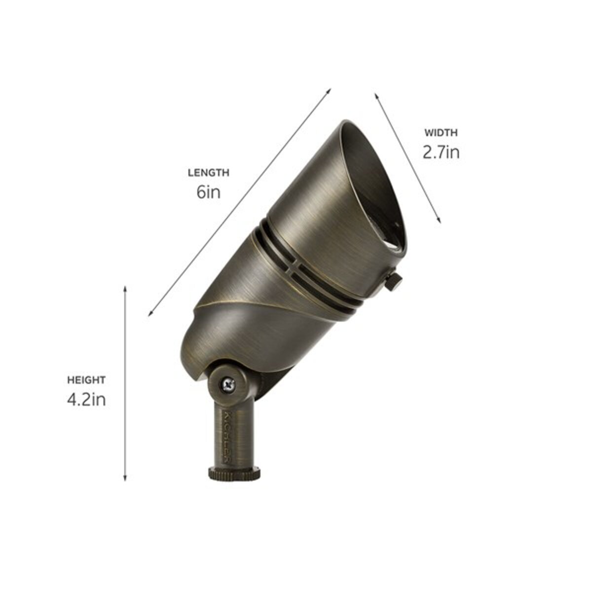 Kichler VLO High Lumen Area Light Textured Black LED 2700k 35 Degrees
