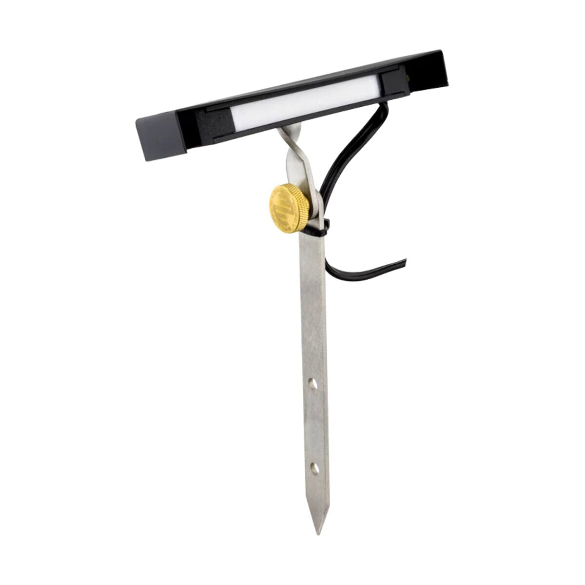 Brilliance-TEE-WALL-3000-BR- Wall Washer T Ground Spike w/ Copper Light Bar Shield & Integrated 3000K Light Bar