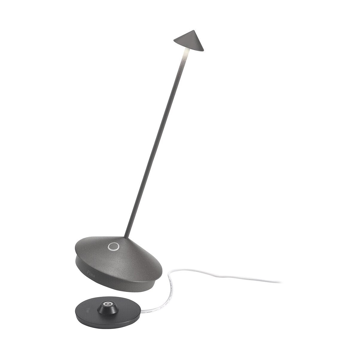 Zafferano LD0650N4 Pina Pro Table Lamp - Dark Gray