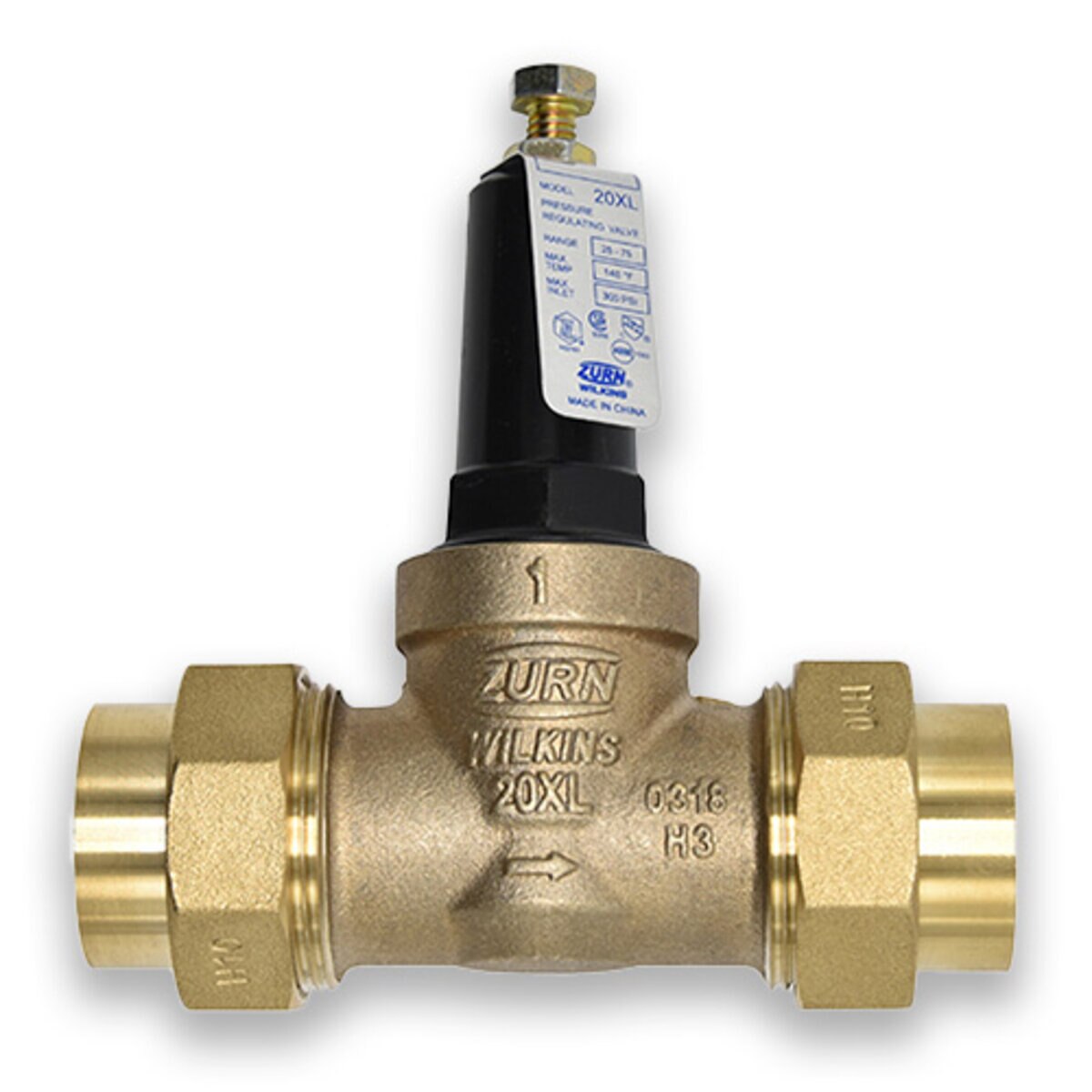 Wilkins 20XL Pressure Reducing Valve, Lead Free 1 in. Double Union FNPT