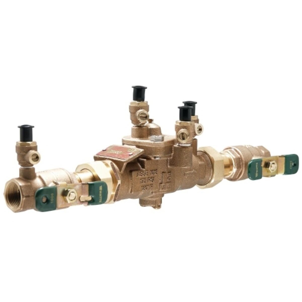 Watts  0437012  U009 Reduced Pressure Zone Assembly Bronze 1 in. with Union End Ball Valves