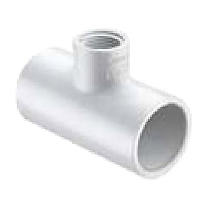 402-156  Spears Reducing Tee White Sch 40 PVC 1-1/4 in. x 1 in. x 1/2 in. Socket x Socket x Fipt