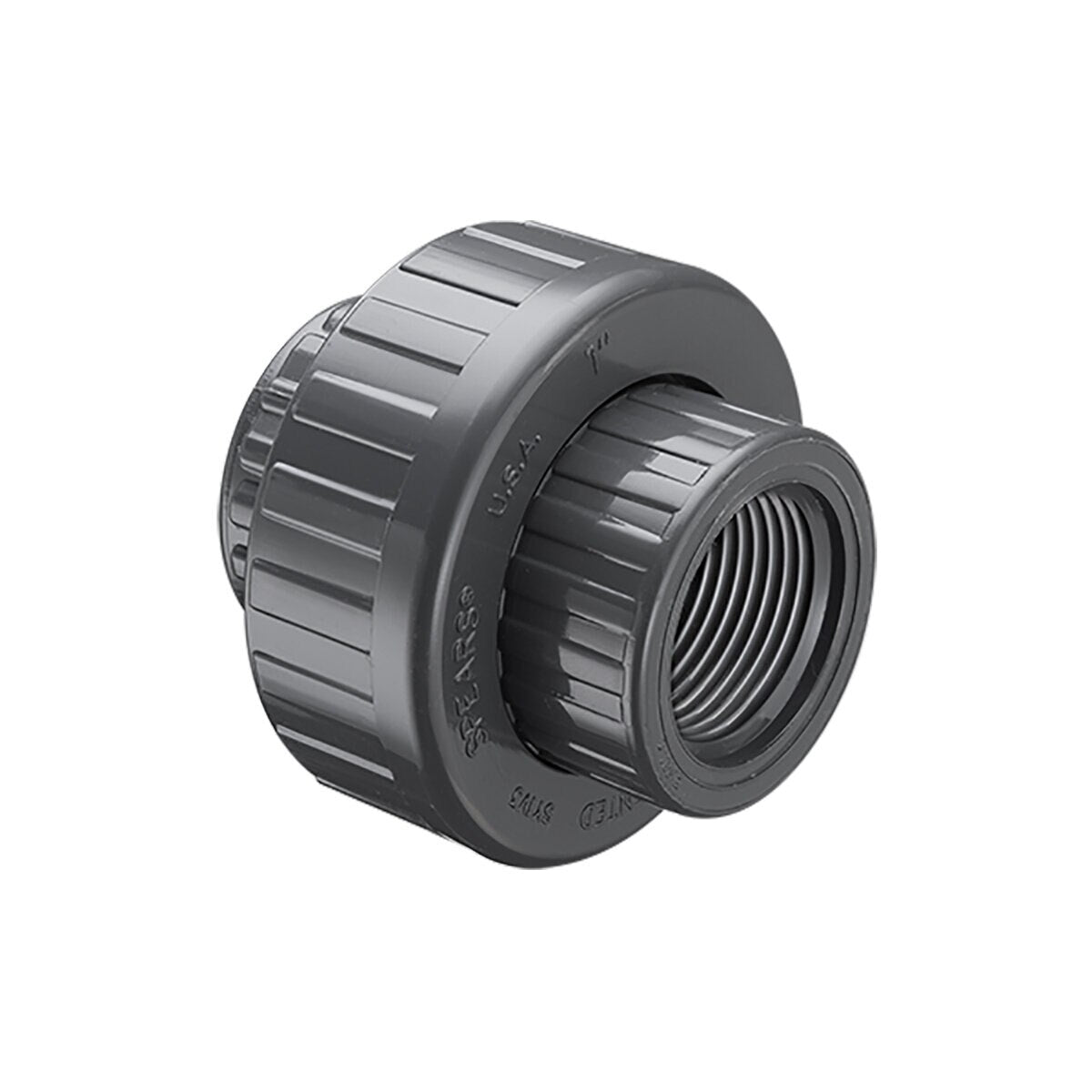 858-005  Sch 80 PVC Union (Old Style) 1/2 in. FIPT w/ FKM O-Rings | Spears
