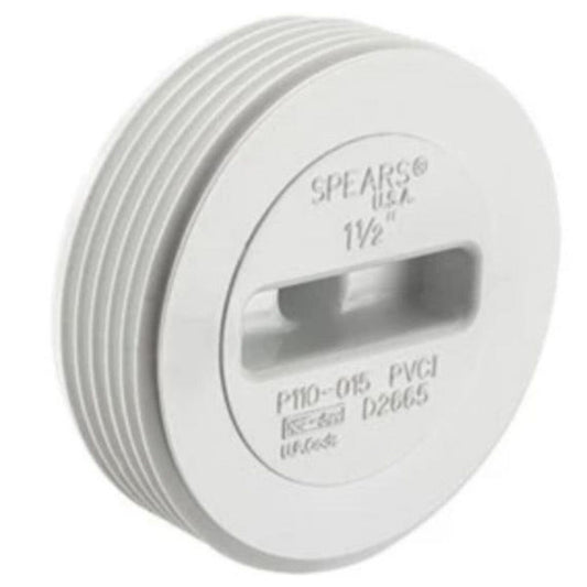 P110-060  6 PVC Dwv Flush Cleanout Plug Mpt | Spears