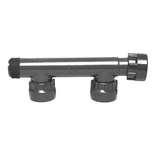 Dura 301-010-2  Double Port Manifold Tee 1 in. Swivel x MIPT x 2-Swivel with O-Ring