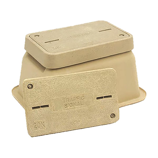 Irrigation Box CDR w/ Lid Polymer/Concrete 11 in. x 18 in.