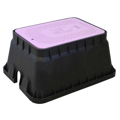 Highline Jumbo Valve Box Rectangle 14 in. x 20 in. x 12 in.H Black Box/Purple Lid Drop-in RW