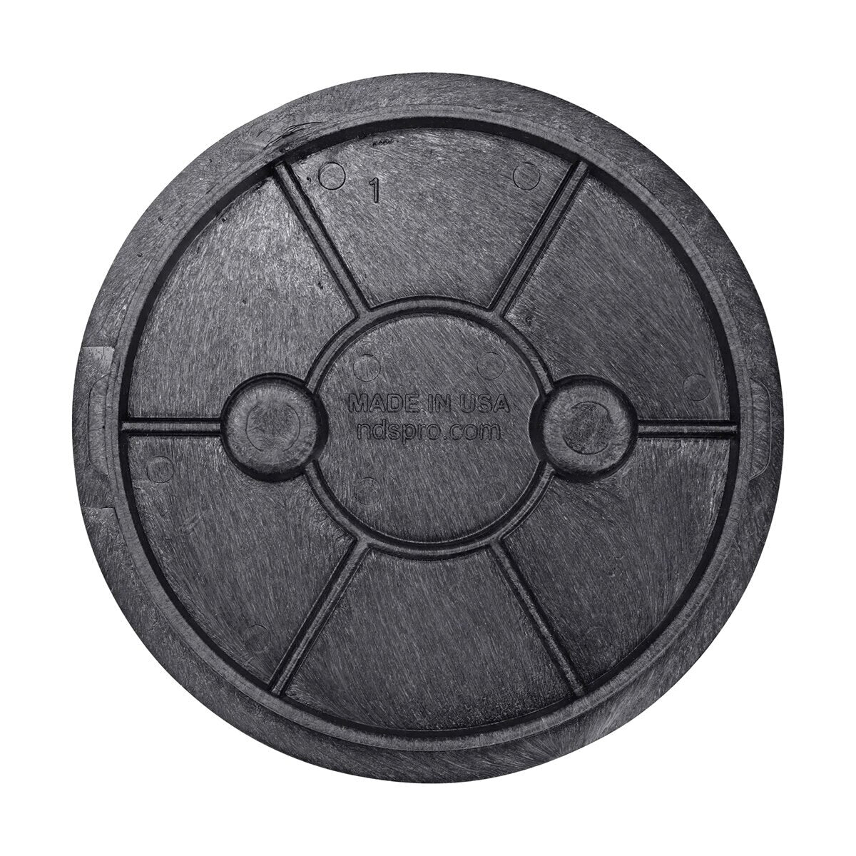 NDS Standard Valve Box Round 6 in. Black Box/Black Lid Overlapping ICV