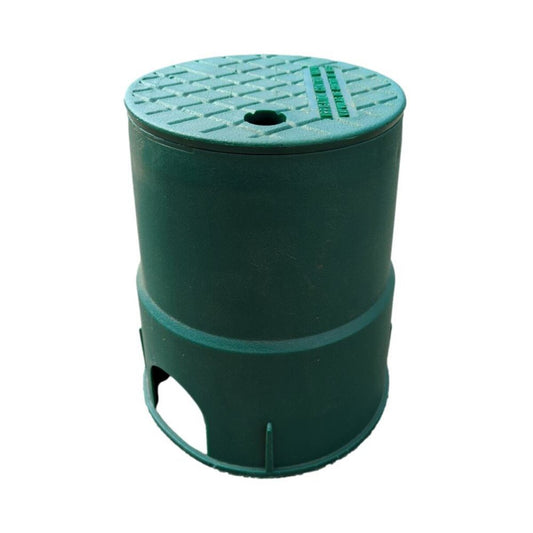 Dura Valve Box Round 6 in. Green Box/Green Lid Overlapping ICV