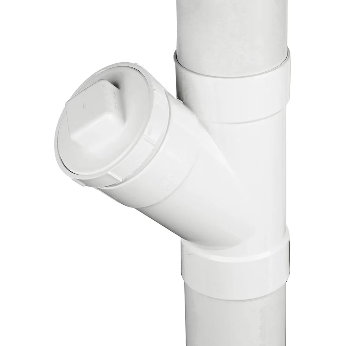4P08  NDS PVC S&D 45 Deg. Wye HUB x HUB x HUB White 4 in.