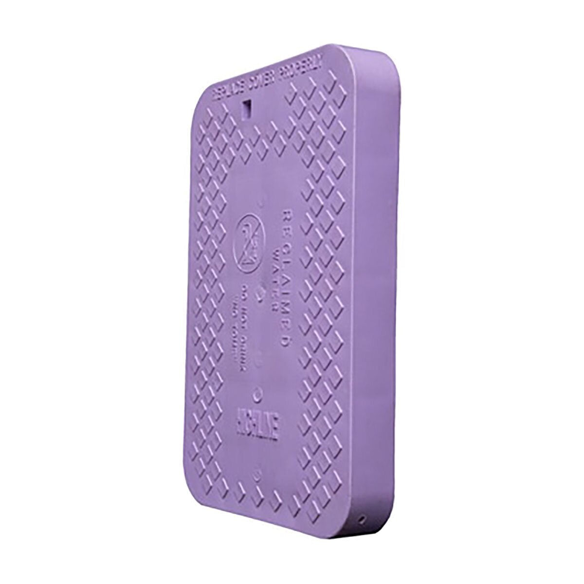 Oldcastle Valve Box Lid Purple 20 in. L x 14 in. W w/ Snap Lock Armor Lid Only