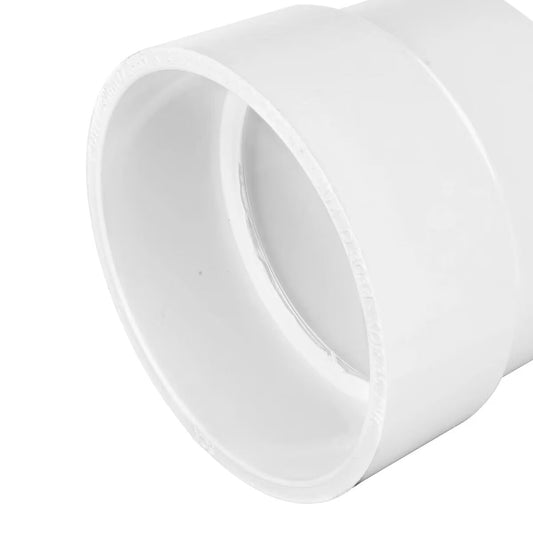 NDS PVC DWV to Sewer Adapter DWV HUB x S&D HUB White 4 in. x 4 in.