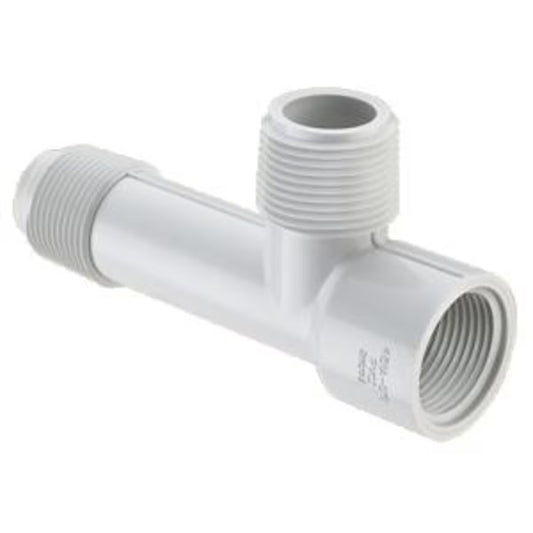 451A-010 Sch 40 PVC O-Ring Sealed Manifold Tee 1 in. MIPT x FIPT x MIPT | Spears